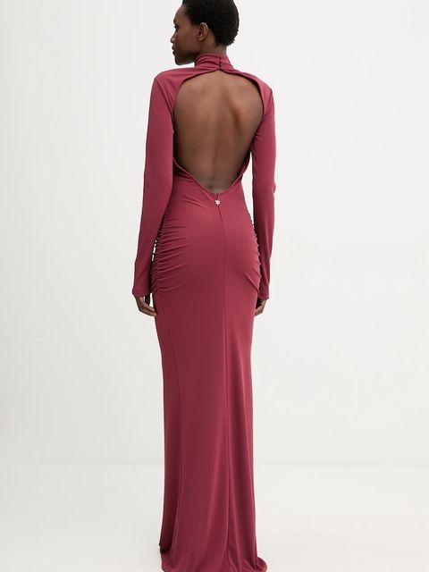 Aniye By sukienka kolor bordowy maxi dopasowana 181296