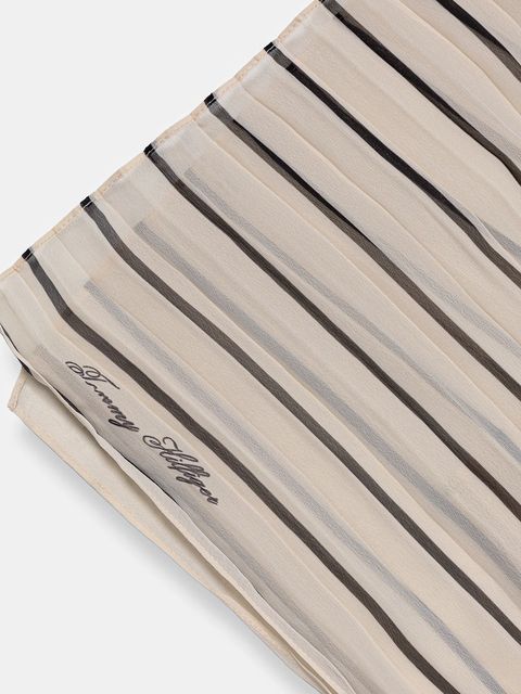 Tommy Hilfiger szal damski kolor beżowy wzorzysty AW0AW18049 - zdjęcie produktu nr 2