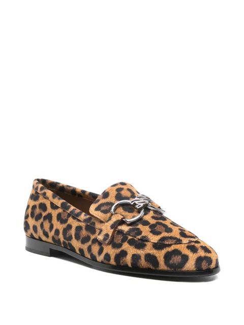 Casadei leopard print hardware loafers - Brown - zdjęcie produktu nr 2
