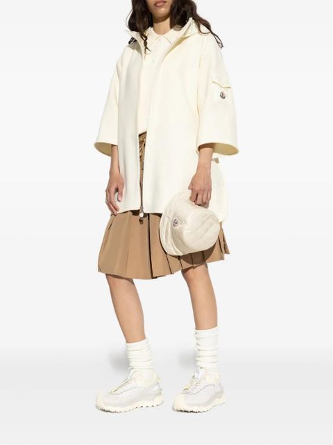 Moncler zip-up hooded cape - Neutrals - zdjęcie produktu nr 2