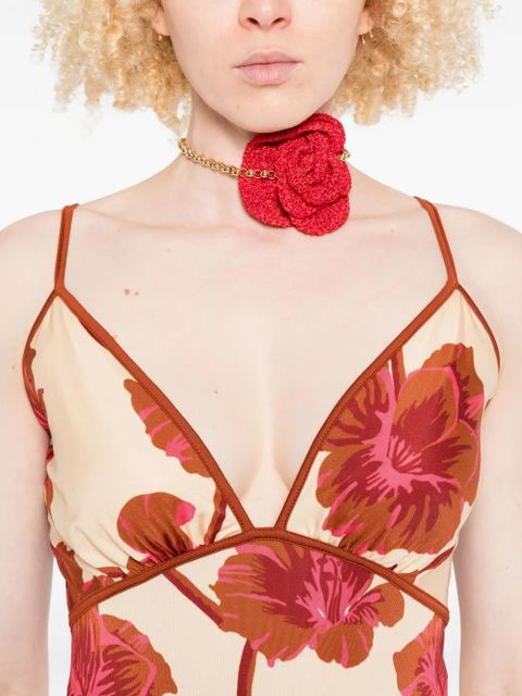 Johanna Ortiz Sendero de Astromelias midi dress - Neutrals