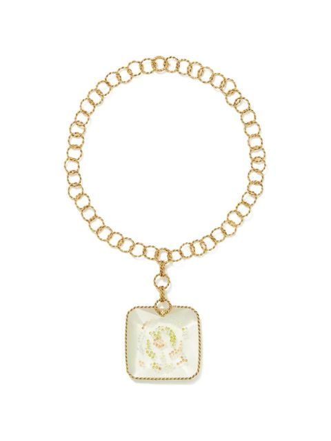 Tory Burch Runway swirl square-pendant necklace - Gold - zdjęcie produktu nr 1