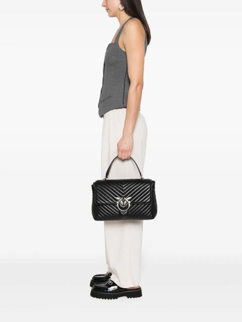 PINKO large Lady Love satchel bag - Black