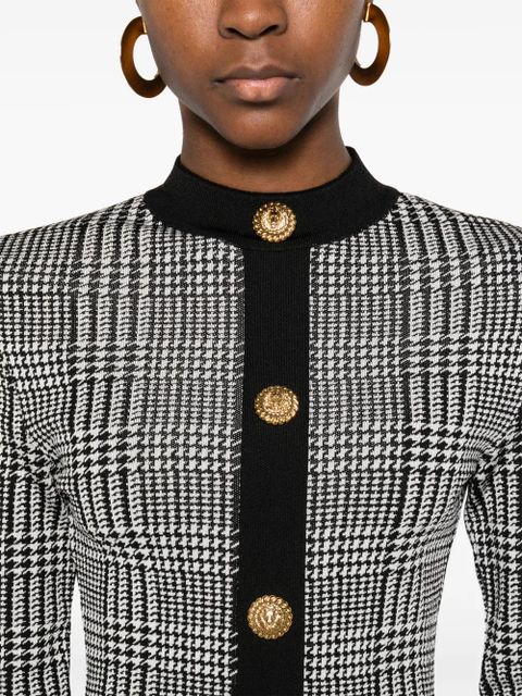 Balmain button-embellishment mini dress - White