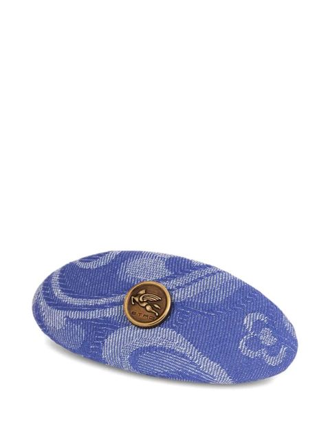 ETRO jacquard denim hair clip - Blue - zdjęcie produktu nr 1
