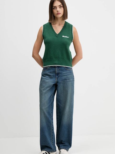 Dickies kamizelka z dodatkiem wełny damski kolor zielony lekki DK0A87P2 - zdjęcie produktu nr 2