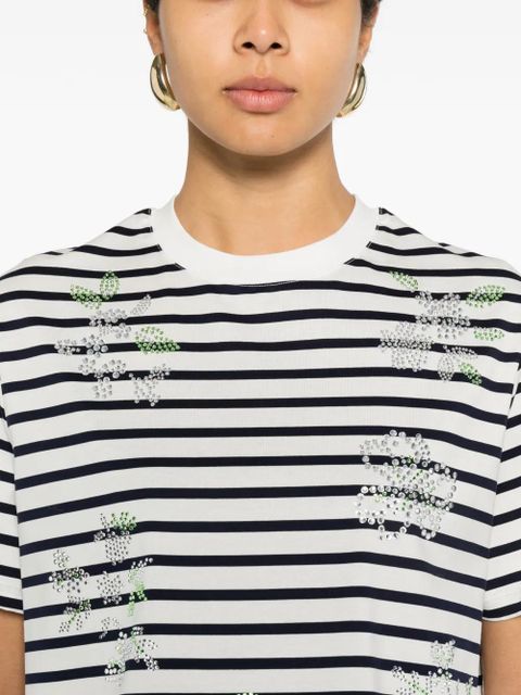 Maje striped-pattern T-shirt - White