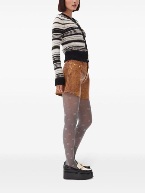 GANNI V-neck striped cardigan - Black