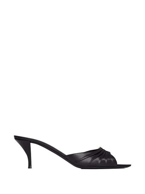Saint Laurent logo-plaque sandals - Black - zdjęcie produktu nr 1