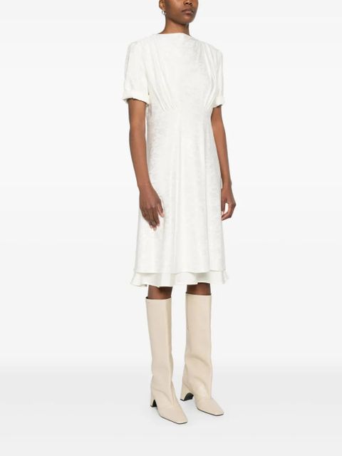 Jil Sander jacquard short-sleeve dress - Neutrals