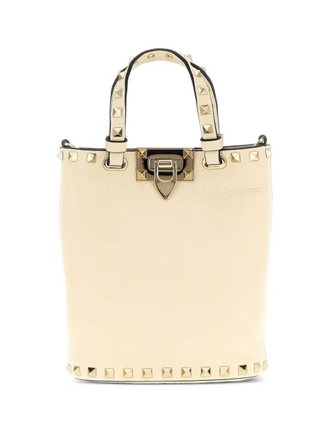 Valentino Garavani Rockstud leather mini tote bag - White - zdjęcie produktu nr 1