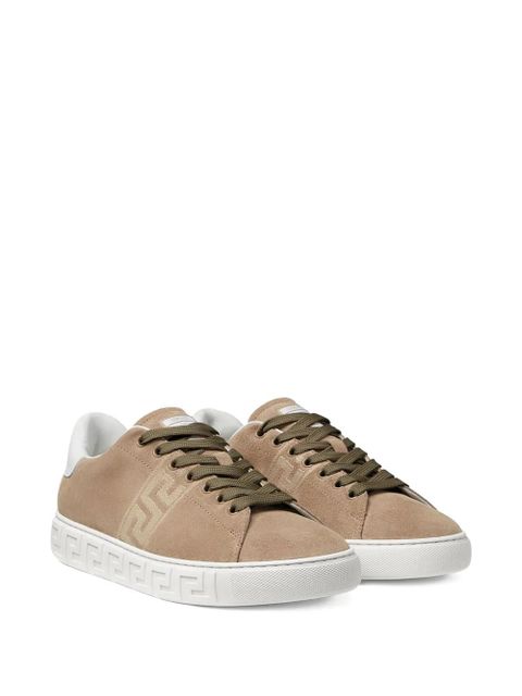Versace Greca suede sneakers - Brown