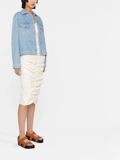 Nanushka light wash denim jacket - Blue