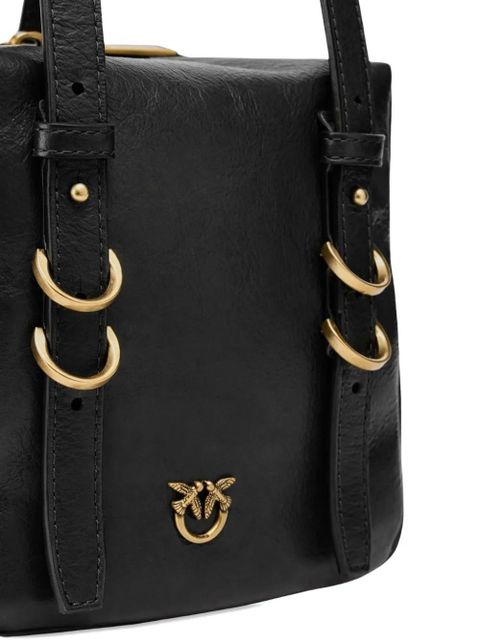 PINKO logo-plaque shoulder bag - Black