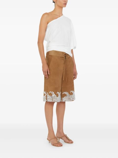 Christopher Esber one-shoulder draped T-shirt - White - zdjęcie produktu nr 2