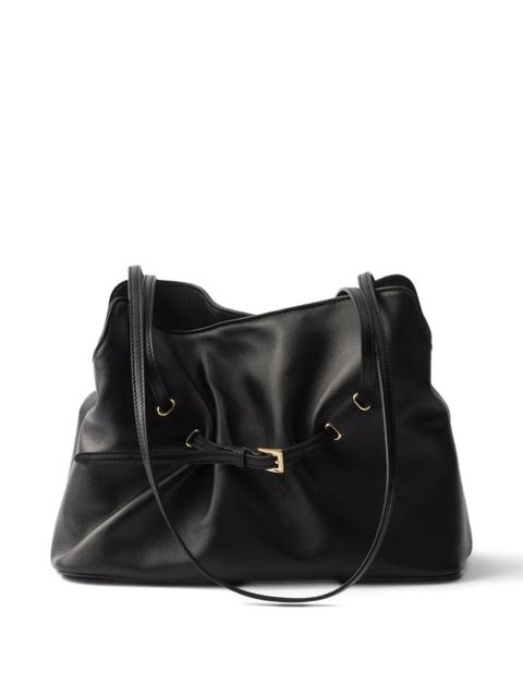 Prada small Dada leather tote bag - Black