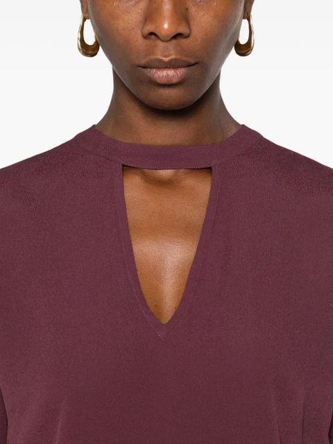 TWINSET keyhole-neckline short-sleeve top - Red