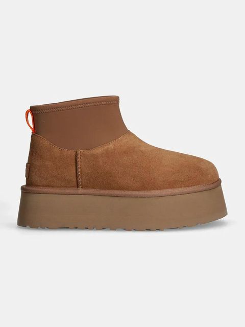 UGG śniegowce zamszowe Classic Mini Dipper kolor brązowy 1168170-CHE