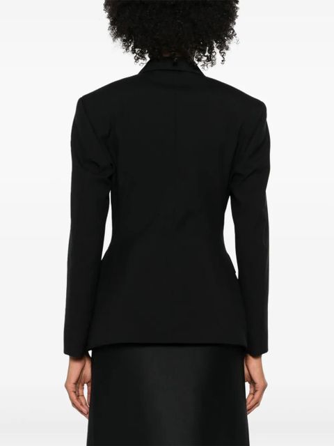Balenciaga single-breasted wool blazer - Black
