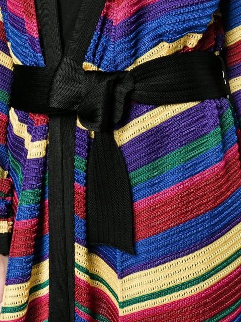 Balmain chevron long cardigan - Multicolour