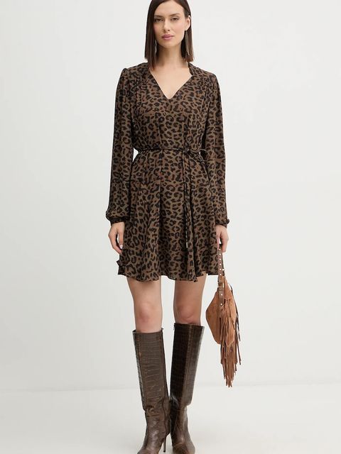 Guess sukienka WANDA kolor brązowy mini prosta W5BK51 WGLA2