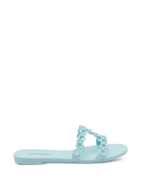 Aquazzura chain round-toe slides - Blue - zdjęcie produktu nr 1