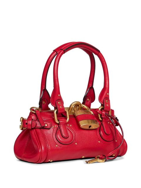 Chloé small Paddington leather shoulder bag - Red