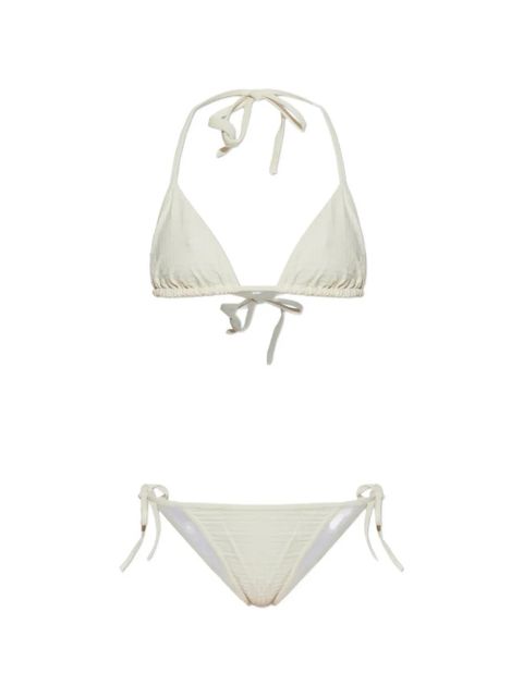 Balmain monogram-pattern bikini - White - zdjęcie produktu nr 1