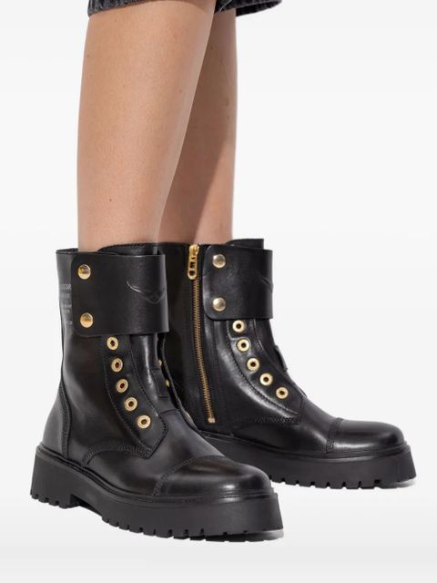 Zadig&Voltaire leather biker boots - Black