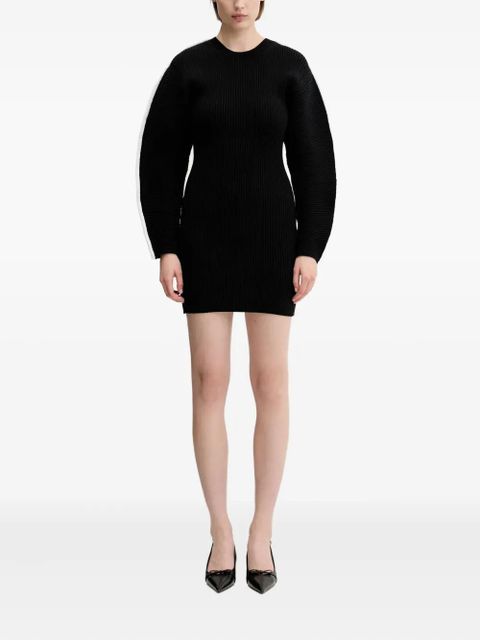 Sportmax ribbed panelled dress - Black
