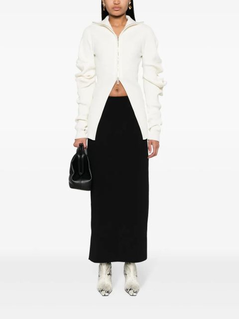 Jil Sander mid-rise straight midi skirt - Black