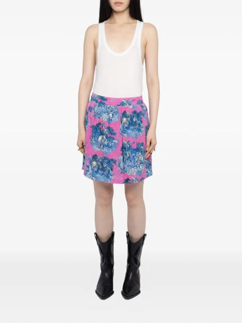 Zadig&Voltaire graphic-print midi skirt - Pink - zdjęcie produktu nr 2