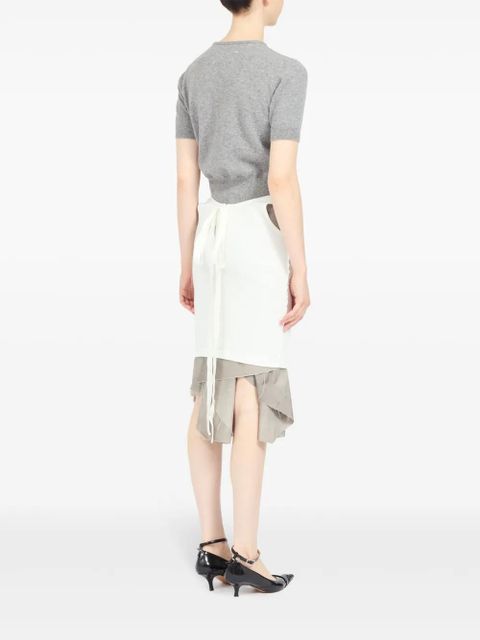 Maison Margiela layered knee-length skirt - White