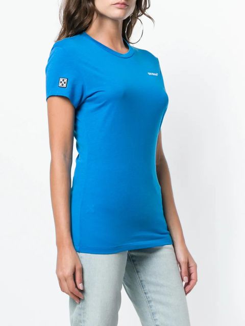 Off-White logo print T-shirt - Blue