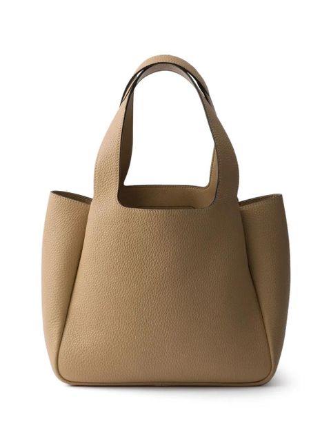 Prada small leather tote bag - Neutrals - zdjęcie produktu nr 2