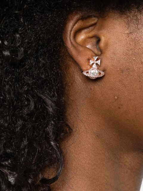 Vivienne Westwood orb cross brass earrings - Pink - zdjęcie produktu nr 2