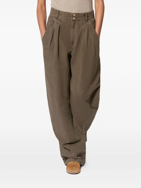 MARANT ÉTOILE Nadine pleated-details trousers - Brown - zdjęcie produktu nr 2