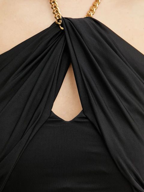 Marciano Guess bluzka ALVA damska kolor czarny gładka 5GGP06 6259A