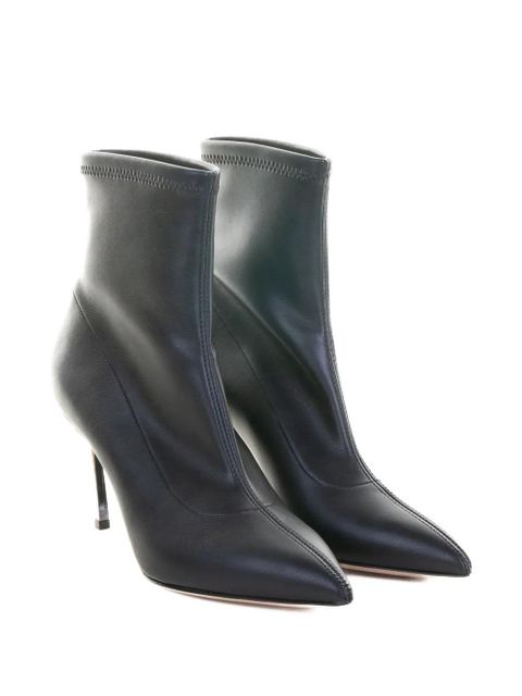 Casadei metallic-heel pointed-toe boots - Black