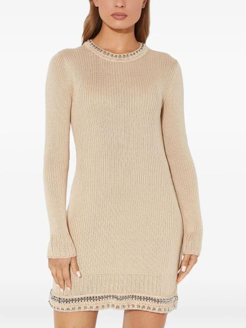 Rabanne long sleeve mini dress - Neutrals - zdjęcie produktu nr 1
