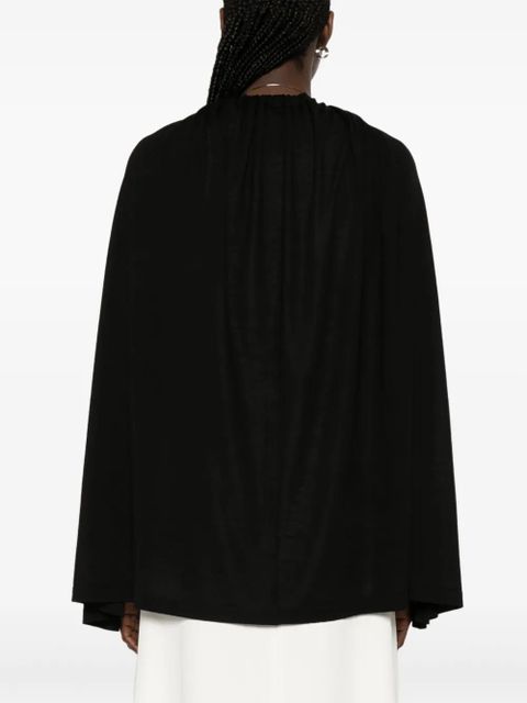 TOTEME drawstring-fastening cape - Black