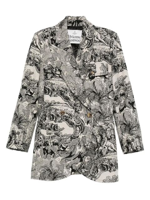 Vivienne Westwood double-breasted printed coat - Neutrals - zdjęcie produktu nr 1