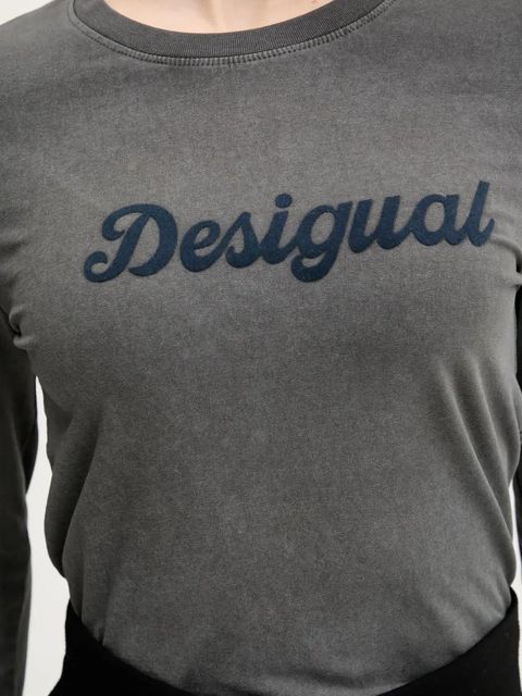 Desigual longsleeve WISCONSIN kolor szary 25SWTK85