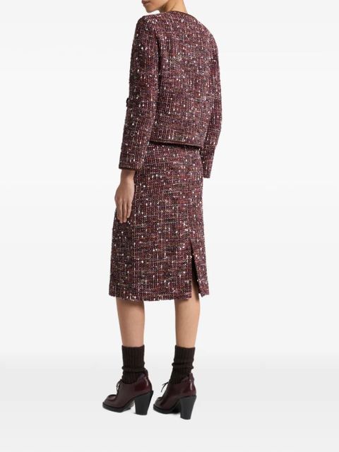 ETRO tweed-construction jacket - Red