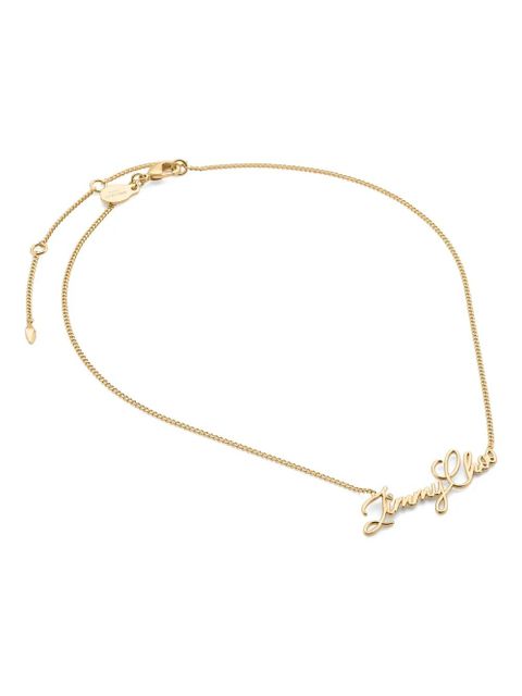 Jimmy Choo Logo Script necklace - Gold