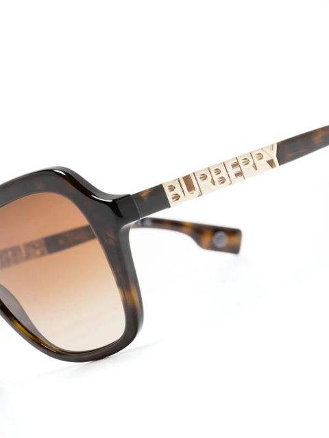 Burberry Eyewear tortoiseshell oversized-frame sunglasses - Brown