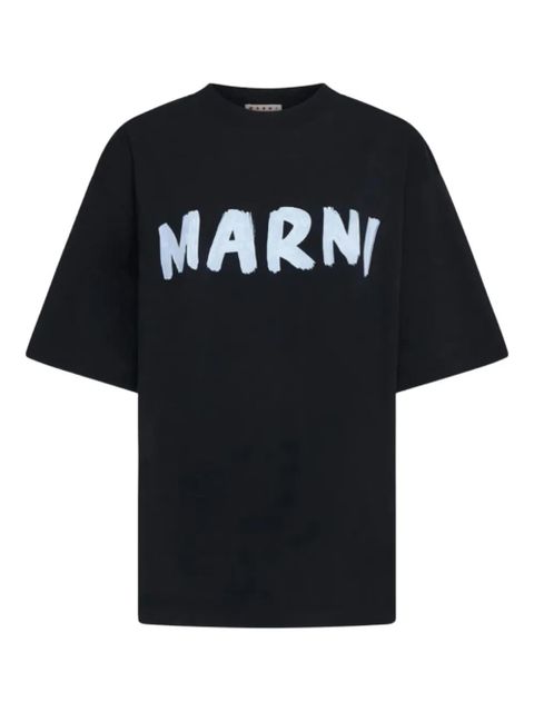 Marni logo-print round-neck T-shirt - Black - zdjęcie produktu nr 1