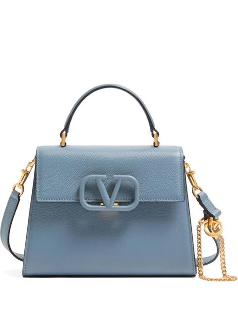 Valentino Garavani small Vsling grainy calfskin handbag - Blue - zdjęcie produktu nr 1