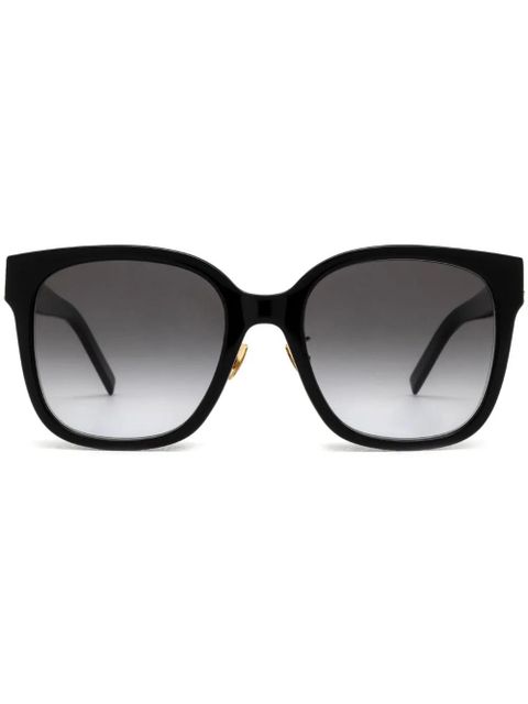 Saint Laurent Eyewear oversized-frame logo-plaque sunglasses - Black - zdjęcie produktu nr 1