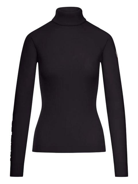 Moncler Grenoble roll-neck logo-patch sweater - Black - zdjęcie produktu nr 1